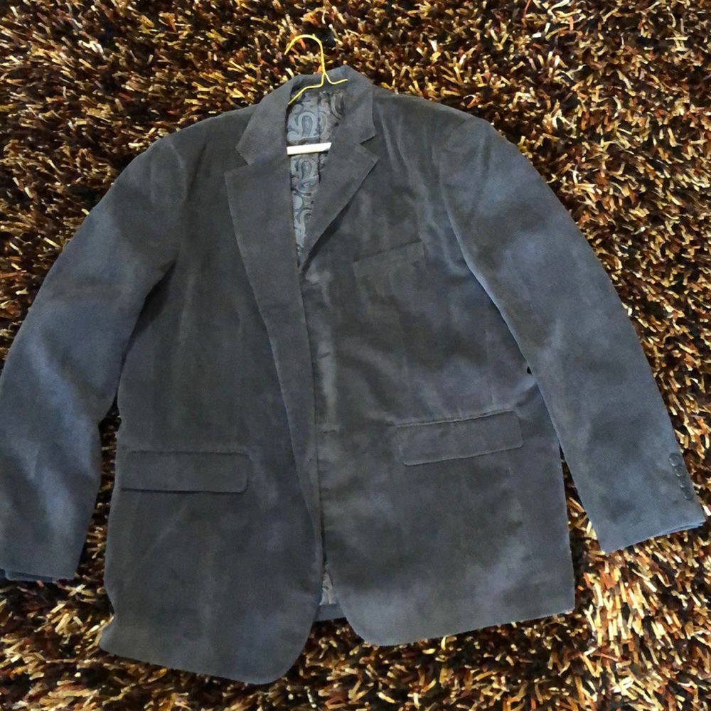 Grey paisley lined blazer